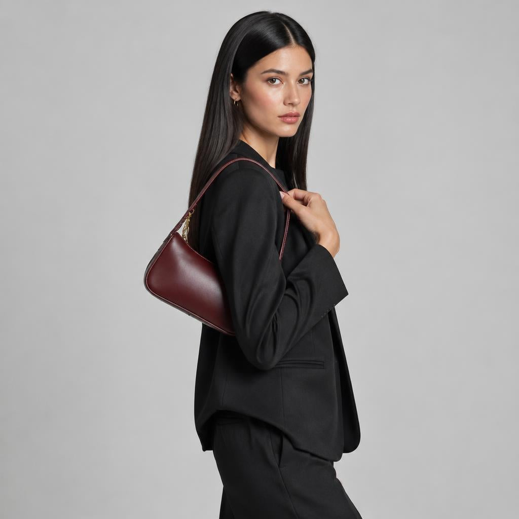 Modelo usando Bolso de Hombro Monelle Vino